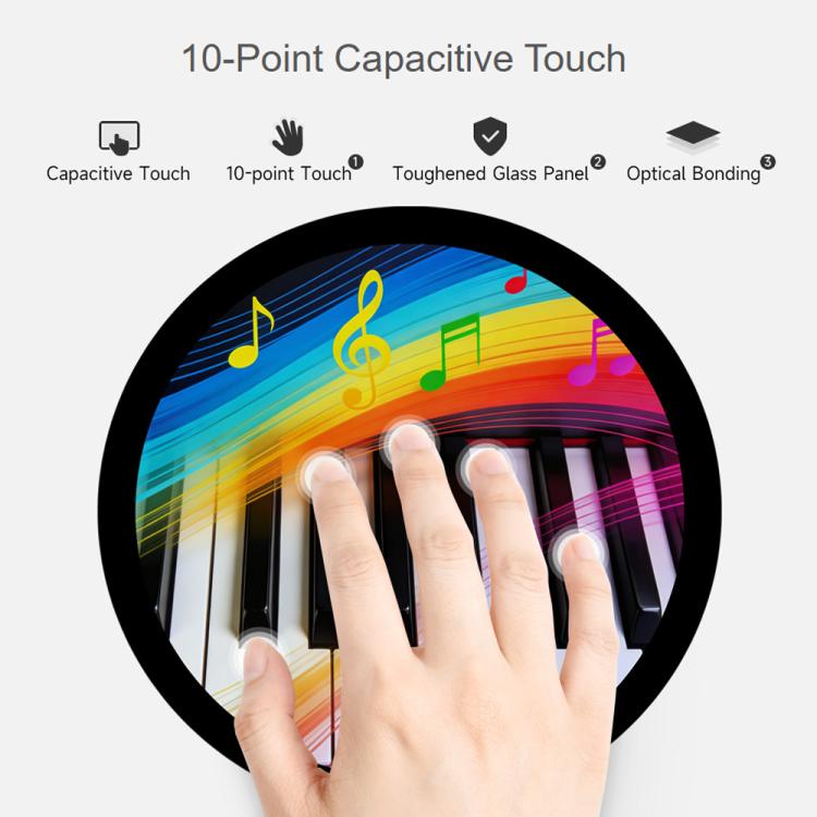 Waveshare 7inch Round HDMI Capacitive Touch Display, 1080x1080 LCD, 10-Point Multi-Touch For Raspberry Pi Arduino DIY, 7inch 1080x1080 LCD – Touch Control, Tempered Glass, TPU