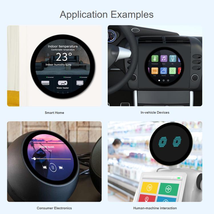 Waveshare 7inch Round HDMI Capacitive Touch Display, 1080x1080 LCD, 10-Point Multi-Touch For Raspberry Pi Arduino DIY, 7inch 1080x1080 LCD – Touch Control, Tempered Glass, TPU