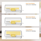 Easy Butter Cutter & Keeper with Lid Includes Convenient Measuring Spoon for Perfect Slices & Portions