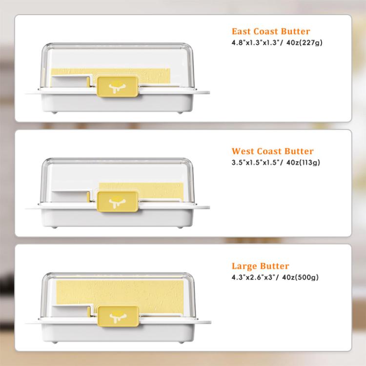 Easy Butter Cutter & Keeper with Lid Includes Convenient Measuring Spoon for Perfect Slices & Portions