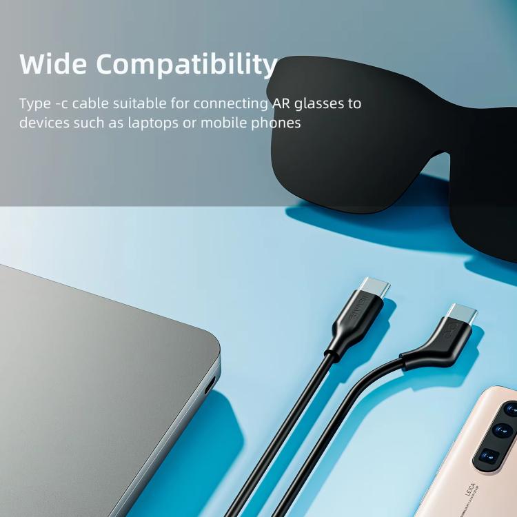 NEXHYPE USB-C/Type-C Coaxial Data Cable For AR/VR Glasses Data Transfer And Power Delivery Cord, 1m, 2m