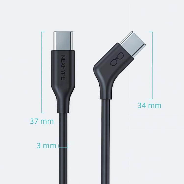 NEXHYPE USB-C/Type-C Coaxial Data Cable For AR/VR Glasses Data Transfer And Power Delivery Cord, 1m, 2m
