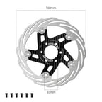 CYCLAMI Bicycle Ultra-Lightweight Carbon Fiber Brake Rotor Center-lock 6-bolt Disc Brake, 160mm, 180mm – Durable Build, Easy to Use 160mm