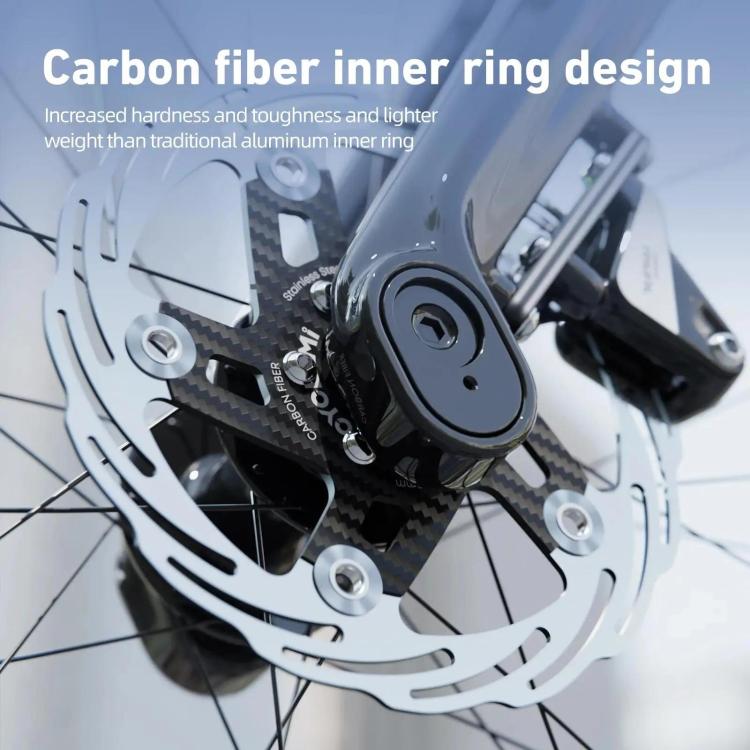 CYCLAMI Bicycle Ultra-Lightweight Carbon Fiber Brake Rotor Center-lock 6-bolt Disc Brake, 160mm, 180mm – Durable Build, Easy to Use