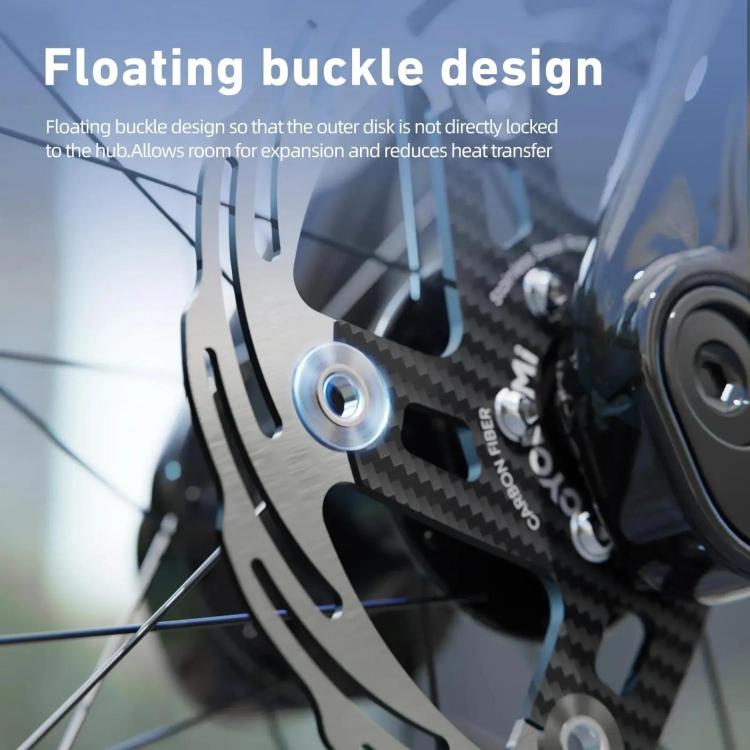 CYCLAMI Bicycle Ultra-Lightweight Carbon Fiber Brake Rotor Center-lock 6-bolt Disc Brake, 160mm, 180mm – Durable Build, Easy to Use