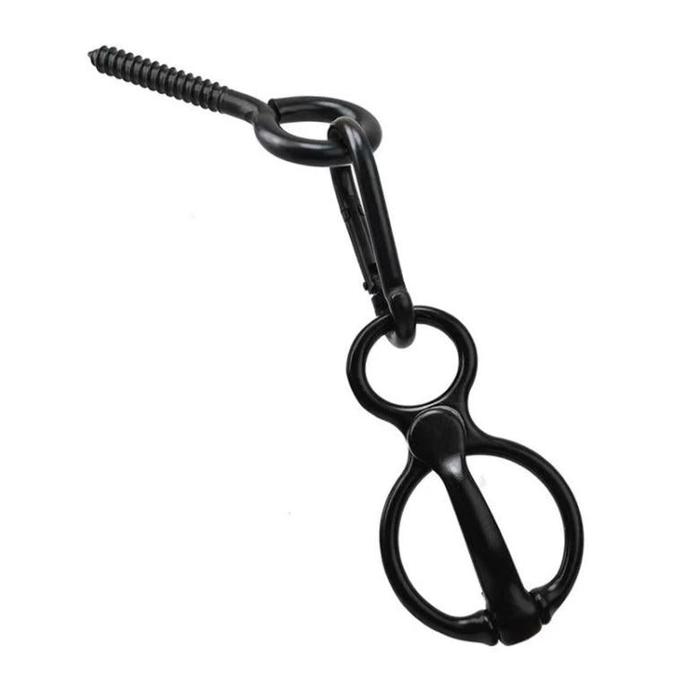 3pcs /Set Safety Rope Buckles Equestrian Barn Stainless Steel Horse Tether Buckles Black