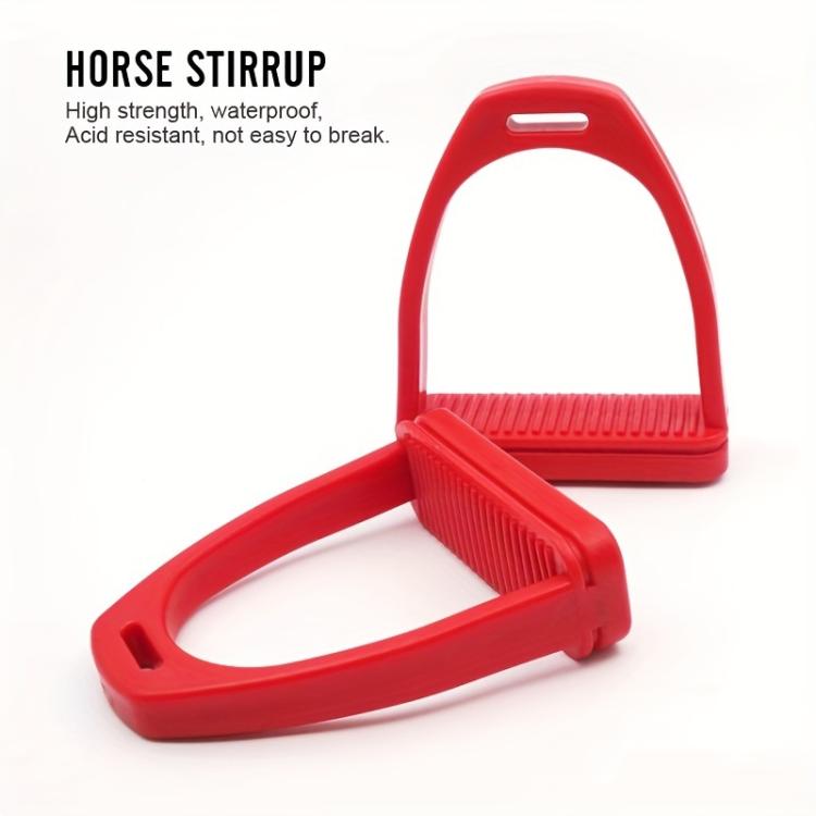 1pair High-strength Engineering Plastic Stirrup With Non-Slip Rubber Pads