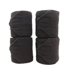 4pcs/ Pack Thick Fleece Horse Leg Wraps Adhesive Horse Leg Wraps Black