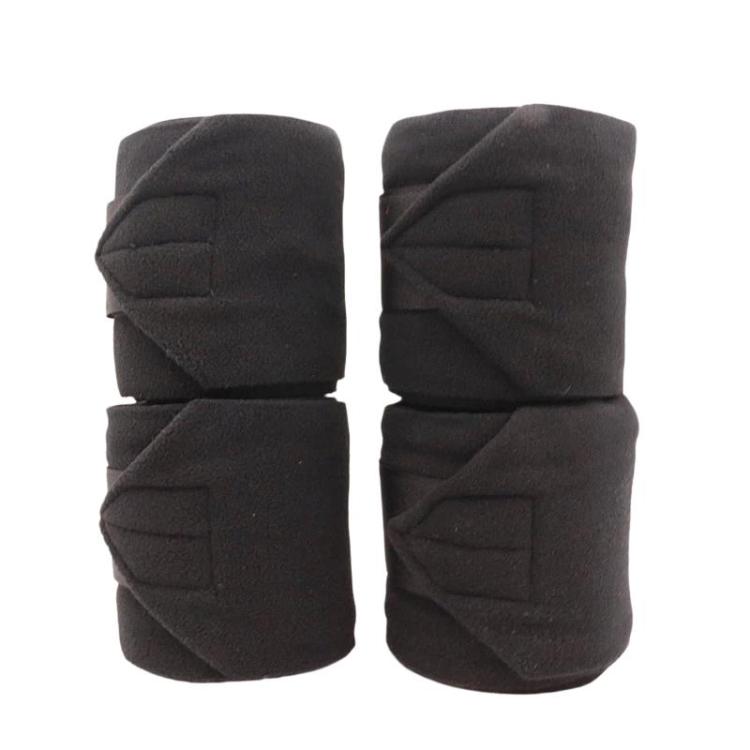 4pcs/ Pack Thick Fleece Horse Leg Wraps Adhesive Horse Leg Wraps Black