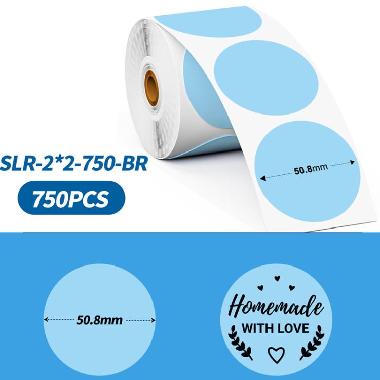 Phomemo 2-Inch Round Adhesive Labels For PM241-BT/PM246S/D520-BT Printer, LASER-SILVER-BLACK-400pcs, > LASER-GOLD-BLACK-400pcs, WHITE-BLACK-750pcs, PINK-BLACK-750pcs, YELLOW-BLACK-750pcs, BLUE-BLACK-750pcs, ORANGE-BLACK-750pcs, WHITE-BLUE-750pcs... –... BLUE-BLACK-750pcs
