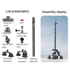 Kewig QG-11 Sports Camera Extended Suction Cup Selfie Stick Car Roof Fixed Shooting Bracket – Durable Build, Easy to Use