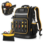 Oxford Cloth Tool Backpack With Rubber Base Multiple Pockets & 15.6-Inch Laptop Compartment Default Title