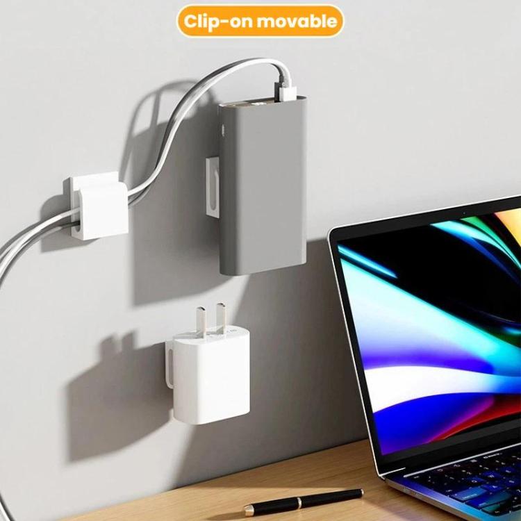 2pcs Charger Holder Phone Charging Cable Clip Plug Hook Organizer