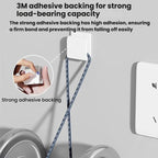 2pcs Charger Holder Phone Charging Cable Clip Plug Hook Organizer