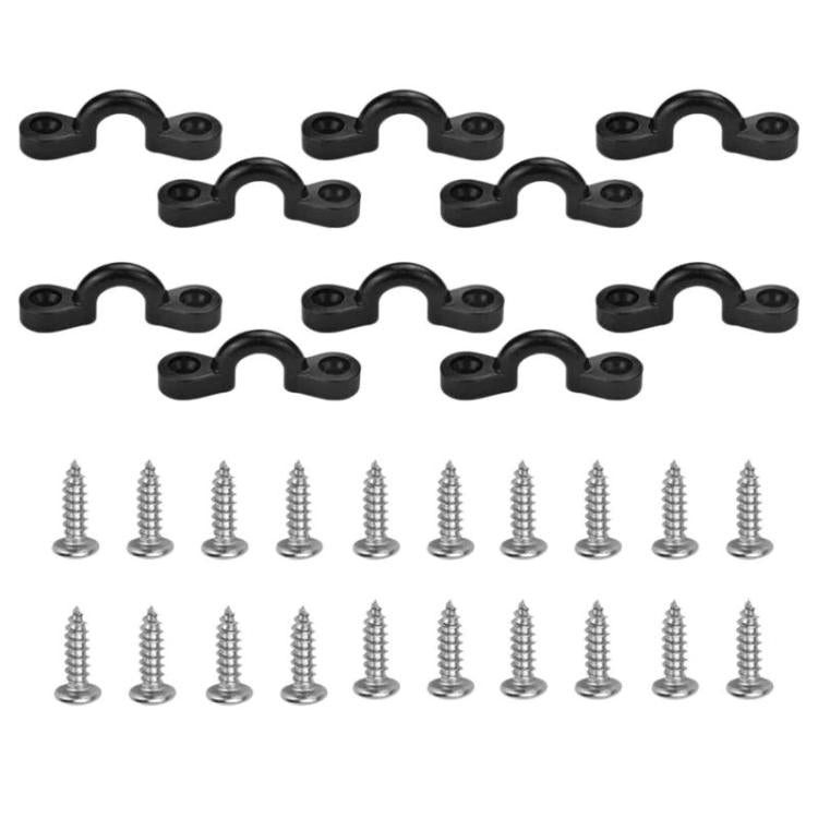 10pcs Kayak Elastic Cord C-Type Pull Buckle With Screws Deck Fixed Clip, Humplock, Canoe Accessories, C-Type Pull Buckle – Durable Build, Easy to Use C-Type Pull Buckle