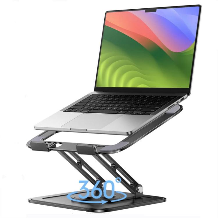 360 Degree Rotating Foldable Height Adjustable Ventilated Metal Computer Stand, NH-02Pro – Durable Build, Easy to Use