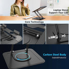 360 Degree Rotating Foldable Height Adjustable Ventilated Metal Computer Stand, NH-02Pro – Durable Build, Easy to Use