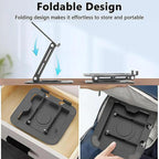 360 Degree Rotating Foldable Height Adjustable Ventilated Metal Computer Stand, NH-02Pro – Durable Build, Easy to Use