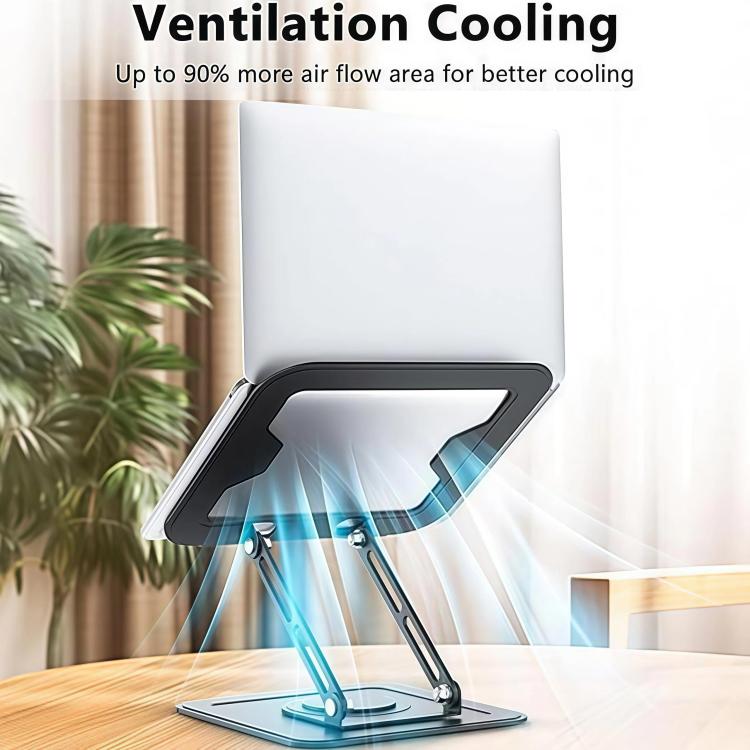360 Degree Rotating Foldable Height Adjustable Ventilated Metal Computer Stand, NH-02Pro – Durable Build, Easy to Use
