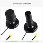 WAVESHARE SMA Antenna Suction Cup Magnetic Base 3-meter Coaxial Cable, Magnetic Base