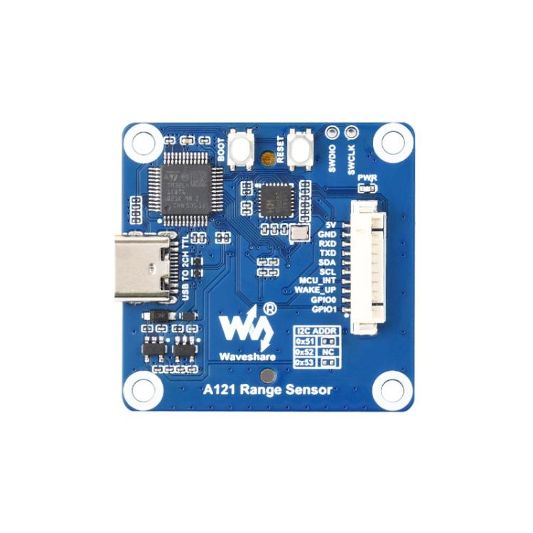 WAVESHARE 60GHz Millimeter-Wave Micro-Motion Sensing Radar Module, Without Base, With Base Without Base