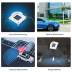 WAVESHARE 60GHz Millimeter-Wave Micro-Motion Sensing Radar Module, Without Base, With Base