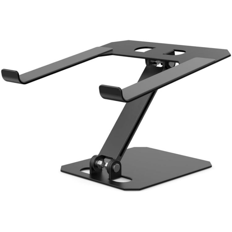 Aluminum Alloy Laptop Riser Vertical Cooling Foldable Adjustable Height Elevated Stand – Aluminum Alloy Black