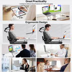 Aluminum Alloy Laptop Riser Vertical Cooling Foldable Adjustable Height Elevated Stand – Aluminum Alloy