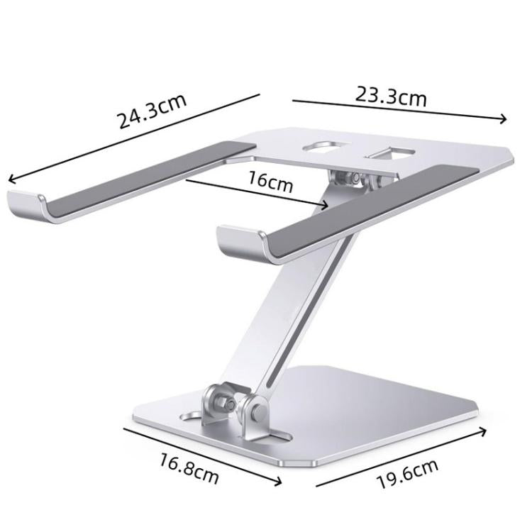 Aluminum Alloy Laptop Riser Vertical Cooling Foldable Adjustable Height Elevated Stand – Aluminum Alloy