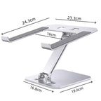 Aluminum Alloy Laptop Riser Vertical Cooling Foldable Adjustable Height Elevated Stand – Aluminum Alloy