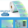 Phomemo 2.25 X 1.25 Inch Adhesive Labels For PM241-BT/PM246S/D520-BT Printer, 500pcs Laser Silver, 500pcs Laser Gold, 1000pcs White, 1000pcs Yellow, 1000pcs Pink – Durable Build, Easy to Use 500pcs Laser Silver