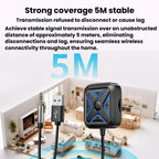 W21 AUX Hands-Free Calling Bluetooth 5.3 Receiver Car Wireless Audio Adapter, W21