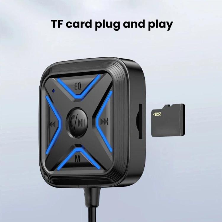 W21 AUX Hands-Free Calling Bluetooth 5.3 Receiver Car Wireless Audio Adapter, W21