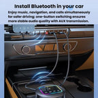 GT77 NFC Bluetooth Receiver & Transmitter With Ambient Light Car Audio Amplifier & Audio Converter, GT77