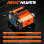 Foxsur 20A 12V/24V Portable Car Motorcycle Battery Charger, US Plug, EU Plug, UK Plug, AU Plug, JP Plug