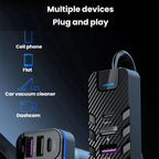 YQ2 6-Port Multi-Function Car Phone Charger 66W Fast Charging Car Charger With Cable, YQ2 – Fast Charging, TPU