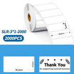 Phomemo 3 x1 Inch 2000pcs Thermal Labels for PM241-BT/PM246S/D520-BT Printer, 3 x1 Inch 3 x1 Inch