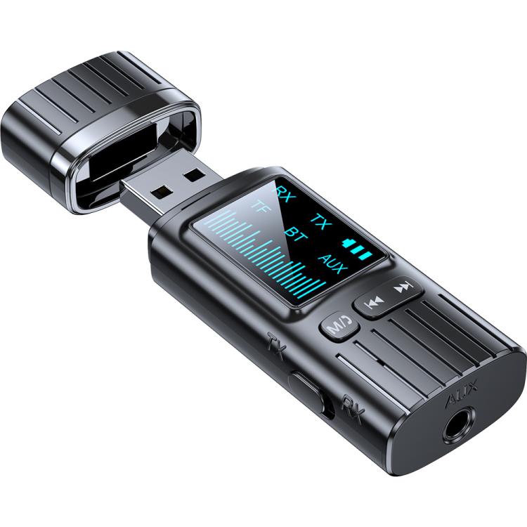 GT72 Bluetooth 5.4 Audio Adapter With Digital Display Portable Receiver & Transmitter, GT72 GT72