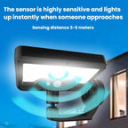 Solar Outdoor Courtyard String Lights With Motion Sensor Home Use Smart Magnetic Wall Lamp, White Light, Warm Light