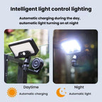 Solar Outdoor Courtyard String Lights With Motion Sensor Home Use Smart Magnetic Wall Lamp, White Light, Warm Light