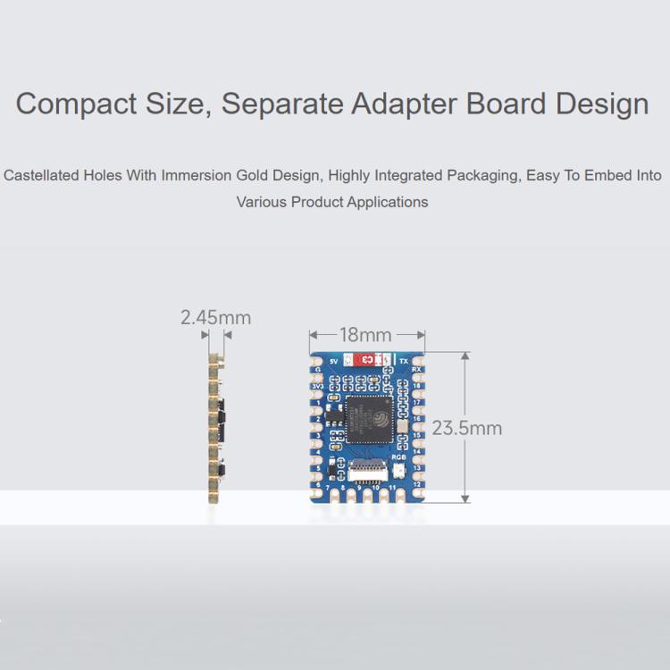 Mini Development Board Dual-Core Processor, 240MHz Running Frequency, Waveshare ESP32-S3-Tiny, Waveshare ESP32-S3-Tiny-N8R8, Waveshare ESP32-S3-Tiny-Kit, Waveshare ESP32-S3-Tiny-N8R8-Kit