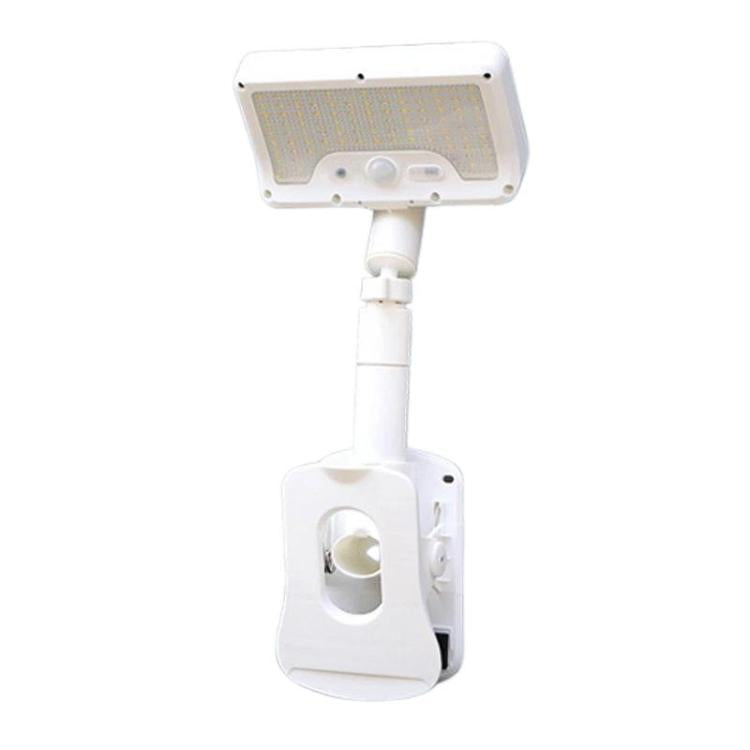 Solar Intelligent Motion Sensor Clip-On Light Outdoor Courtyard & Lawn Lamp, White Light, Warm Light, Three-Color Light Black, Three-Color Light White – Waterproof, Fast Charging Three-Color Light White