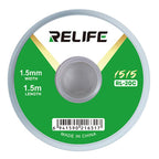 RELIFE RL-20C PCB Solder Cleaning Corrosion-Resistant Solder Removal Tape, 1.5mm x 1.5m, 2mm x 1.5m, 2.5mm x 1.5m, 3mm x 1.5m, 3.5mm x 1.5m 1.5mm x 1.5m