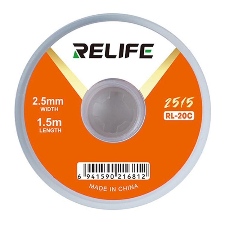 RELIFE RL-20C PCB Solder Cleaning Corrosion-Resistant Solder Removal Tape, 1.5mm x 1.5m, 2mm x 1.5m, 2.5mm x 1.5m, 3mm x 1.5m, 3.5mm x 1.5m – Durable Build, Easy to Use 2.5mm x 1.5m