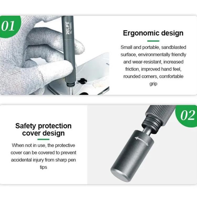 Smartphone Glass Back Cover Explosion Pen Screen Removal Tool Screen Smasher, RL-066C – Wear-resistant, Wireless Charging