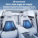 AUTOWOEL Universal Car Ventilated Lumbar Support Portable Car Seat Back Cushion, Without Fan Grey, Without Fan Blue, With Fan Grey, With Fan Blue