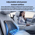 AUTOWOEL Universal Car Ventilated Lumbar Support Portable Car Seat Back Cushion, Without Fan Grey, Without Fan Blue, With Fan Grey, With Fan Blue