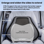 AUTOWOEL Universal Car Ventilated Lumbar Support Portable Car Seat Back Cushion, Without Fan Grey, Without Fan Blue, With Fan Grey, With Fan Blue