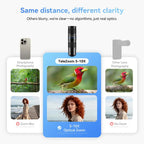 APEXEL TeleZoom 5–10X Zoom Telephoto Lens Kit for Smartphone with All-in-One Universal Clip, APL-T5-10X