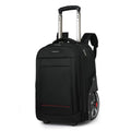 20 Inch Carry-On Trolley Backpack Large Capacity Waterproof Oxford Travel Duffle Bag With Wheels & TSA Lock Black